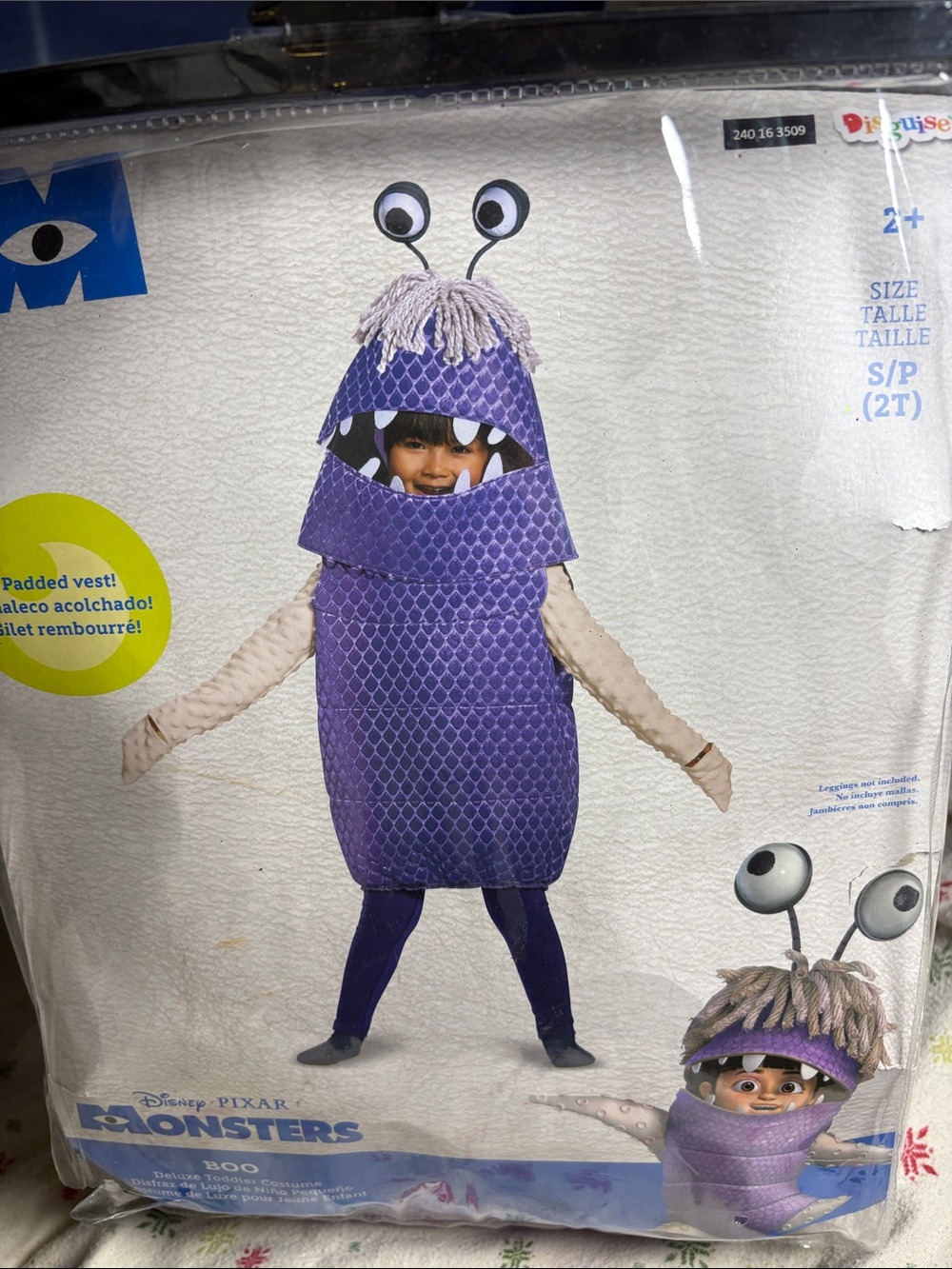 Toddler Disney Pixar Monster Inc Boo Costume S (2T) NEW